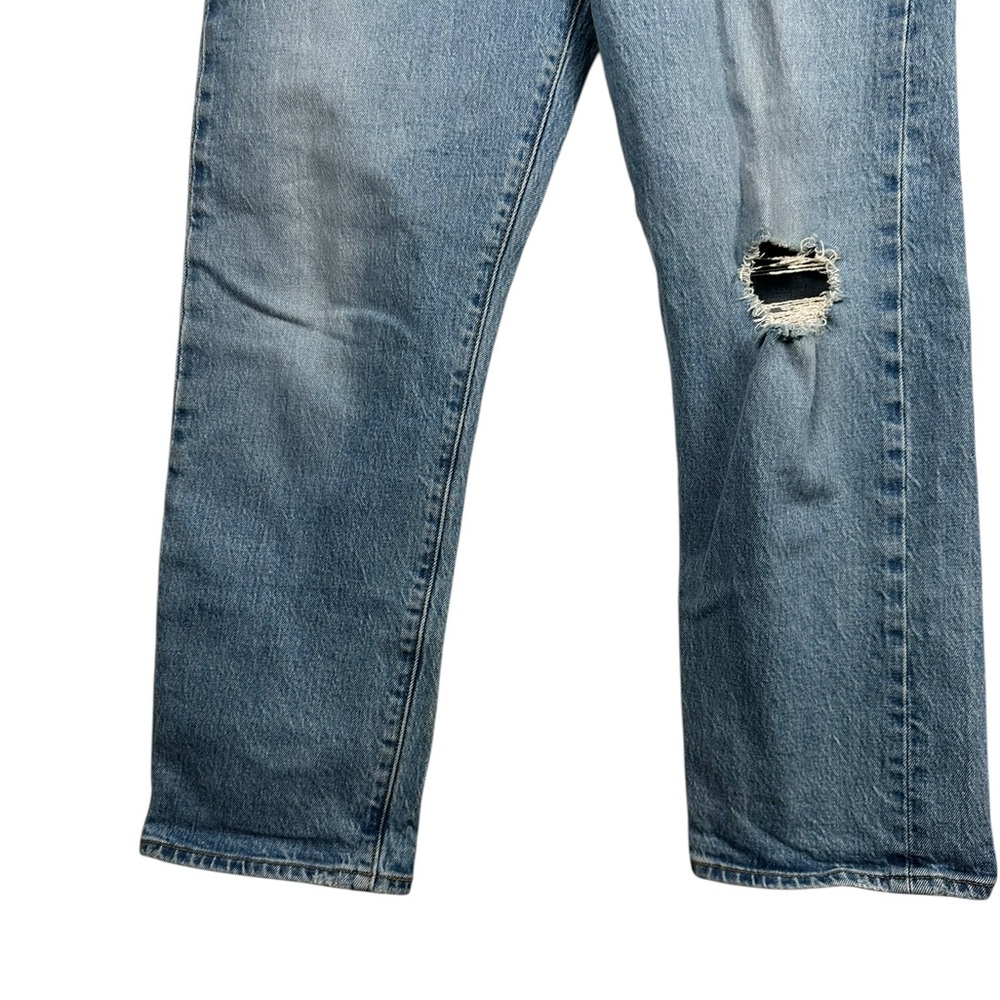 Levi’s Premium Wedgie Straight Jeans Size 30 Distressed High‎ Rise Medium Wash - Picture 8 of 11